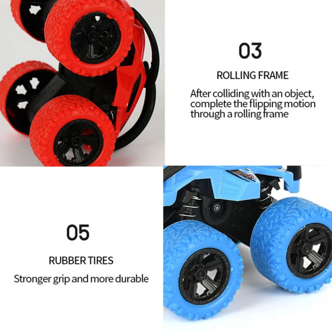 Color Matching Roll Car – Inertia-Powered 4WD Off-Road Toy Vehicle | Shockproof, Somersault & Fall-Resistant Huili Toy Car