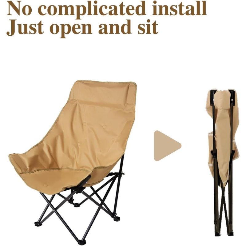 Oversized High Back Outdoor Folding Camping Chair – Sturdy, Comfortable & Portable