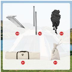 Camping Tent Pop Up – Waterproof 2/3/4 Person Instant Setup Outdoor Family Tent