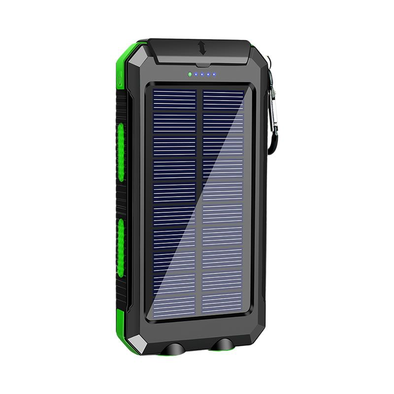 20000mAh Solar Power Bank with Dual USB, LED Flashlight & Compass – Portable Charger for Outdoors & Emergencies
