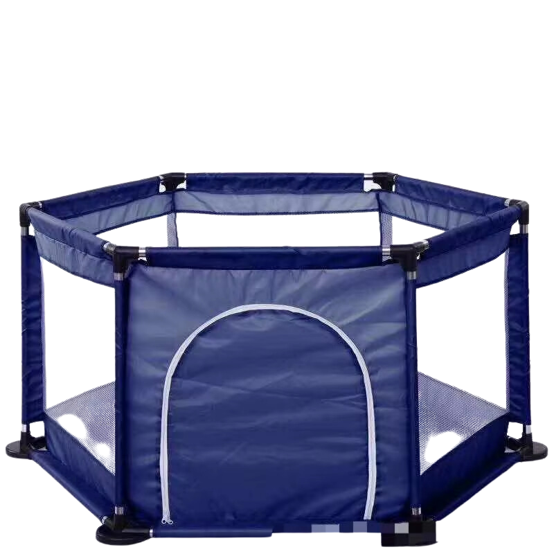 Large Navy Baby Playpen - Safe Indoor Playground with Protective Fence for Toddlers | 125x64x61cm