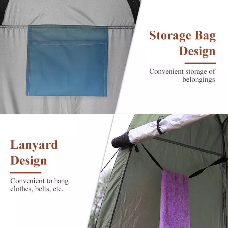 Shower Tent Pop-Up Privacy Tent – Portable, Extra-Tall, UV-Protected Outdoor Camp Bathroom, Changing Room, and Toilet Tent for Hiking, Beach, Picnic, Fishing, and More