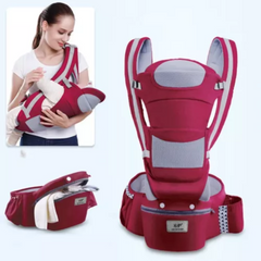 Multifunctional Baby Carrier & Hipseat – 3-in-1 Front & Back Carrier for Infants 0-48 Months