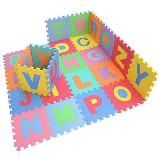 Alphabet Floor Puzzle EVA Mat for Kids – A to Z Thick Foam Play Mat for Learning, Memory, and Color Recognition