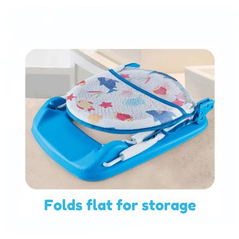 Foldable Baby Bather for Newborns (0-6 Months) | 3-Position Recline, Soft Mesh Support & Adjustable Design