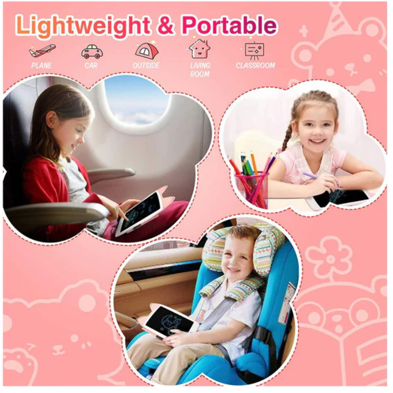 8-Inch LCD Smart Screen Drawing Tablet – Kitten Magic Board for Kids & Adults
