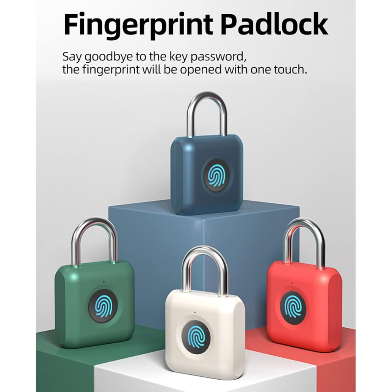 Mini Smart Fingerprint Padlock – Biometric Keyless Waterproof Lock for Doors, Luggage & More