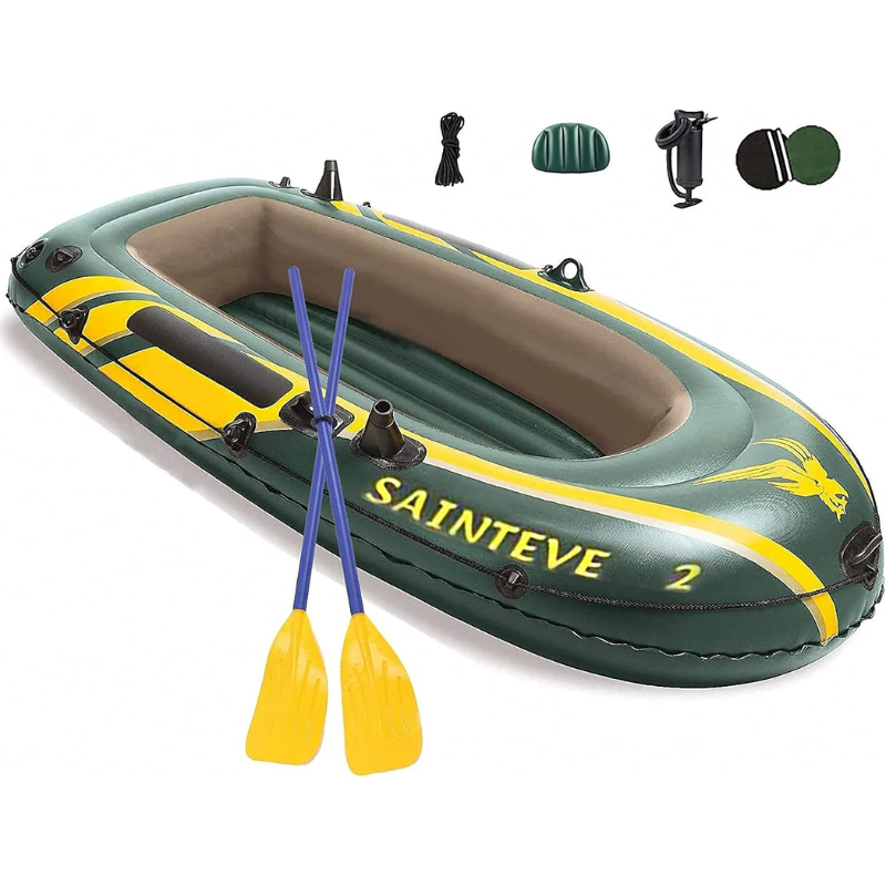 Durable 3-Person Inflatable Rubber Boat – Wear-Resistant Kayak for Fishing & Water Sports