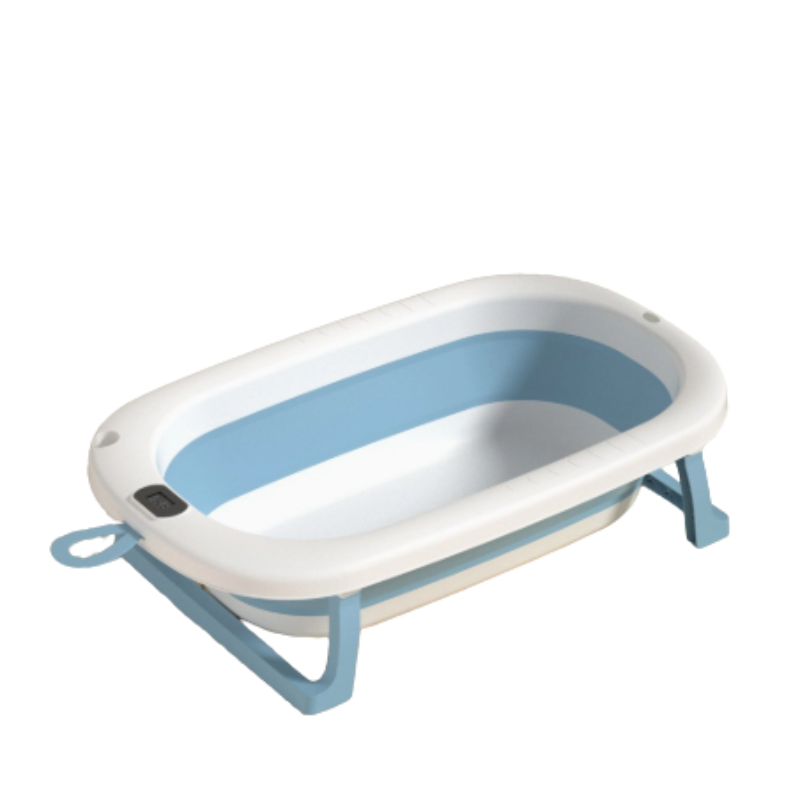 Baby Plastic Folding Bath Tub with Temperature Display – Safe, Spacious, and Convenient
