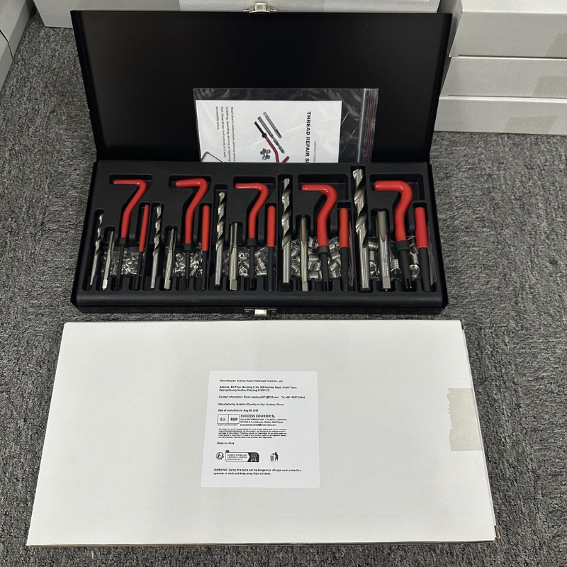 131pc Thread Repair Kit – Metric M5 M6 M8 M10 M12 | Rethread & Stripped Thread Recoil Tool Set in Steel Case