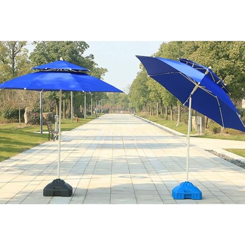 Garden Parasol Deluxe Double Top Patio Umbrella – 2.8m Outdoor Sun Shade, UV-Resistant, Windproof & Waterproof for Garden, Beach, Balcony & Pool