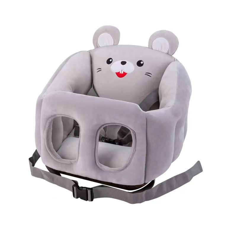 Cute Plush Baby Sofa Support Chair – Cartoon Animal Infant Seat with 360° Back Support & Safety Straps