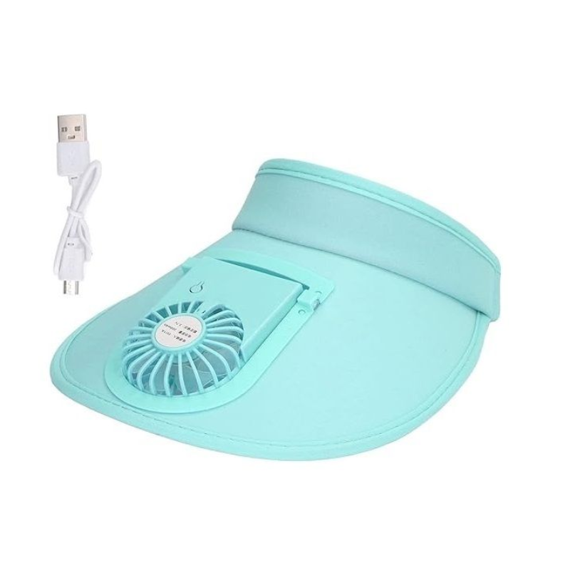 Breathable USB Rechargeable Summer Fan Cooling Cap – Stay Cool & Sun-Protected