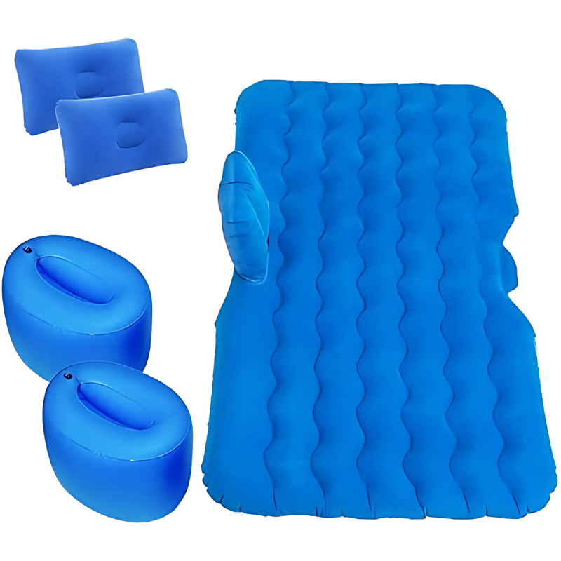 Car Travel Air Mattress – Portable Back Seat Car Sleeping Pad with Electric Air Pump – Fast Inflation for Camping, Travel, Hiking, and More