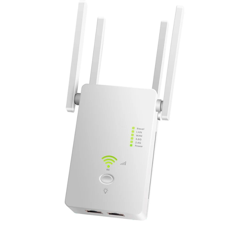 Smart Dual-bands 2.4GHz/5GHz Wi-Fi Range Extender – Boost Your Wi-Fi Signal for Seamless Connectivity