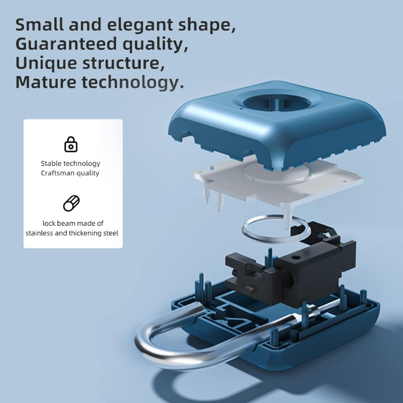 Mini Smart Fingerprint Padlock – Biometric Keyless Waterproof Lock for Doors, Luggage & More