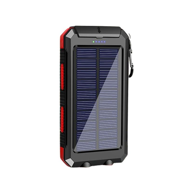 20000mAh Solar Power Bank with Dual USB, LED Flashlight & Compass – Portable Charger for Outdoors & Emergencies