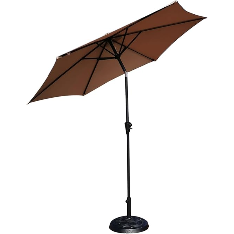 Heavy-Duty Outdoor Patio Umbrella Base – Sturdy Resin-Coated Concrete Stand for Market Umbrellas