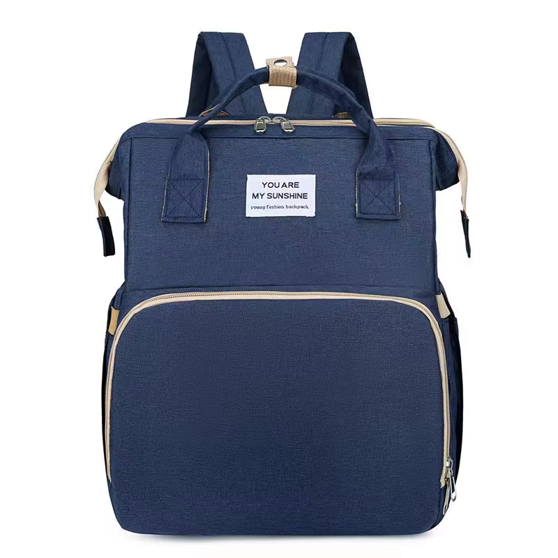 Crib Nappy Travel Foldable Waterproof Backpack Maternity Diaper Bag with Bassinet