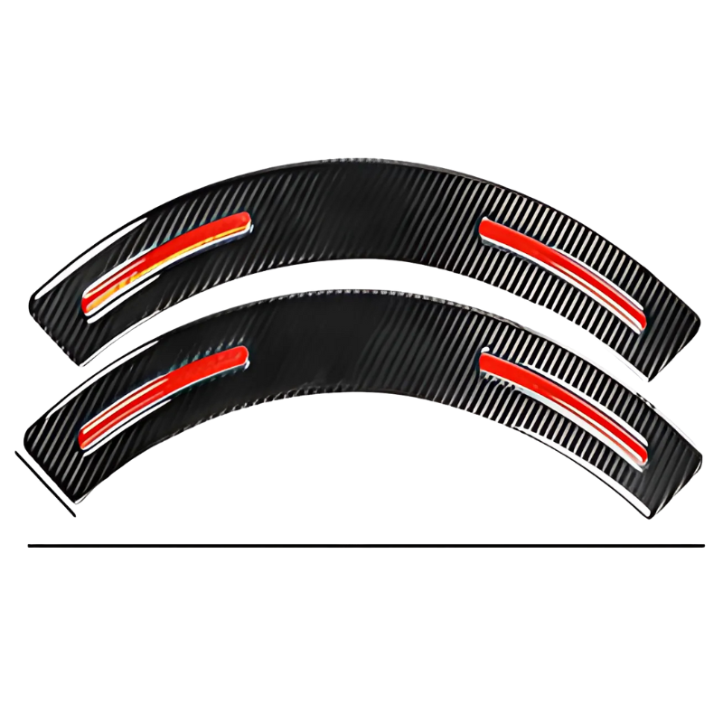2-Pack FGT044 Reflective Wheel Arch Stickers – High-Visibility Decals in Blue Storage Bag