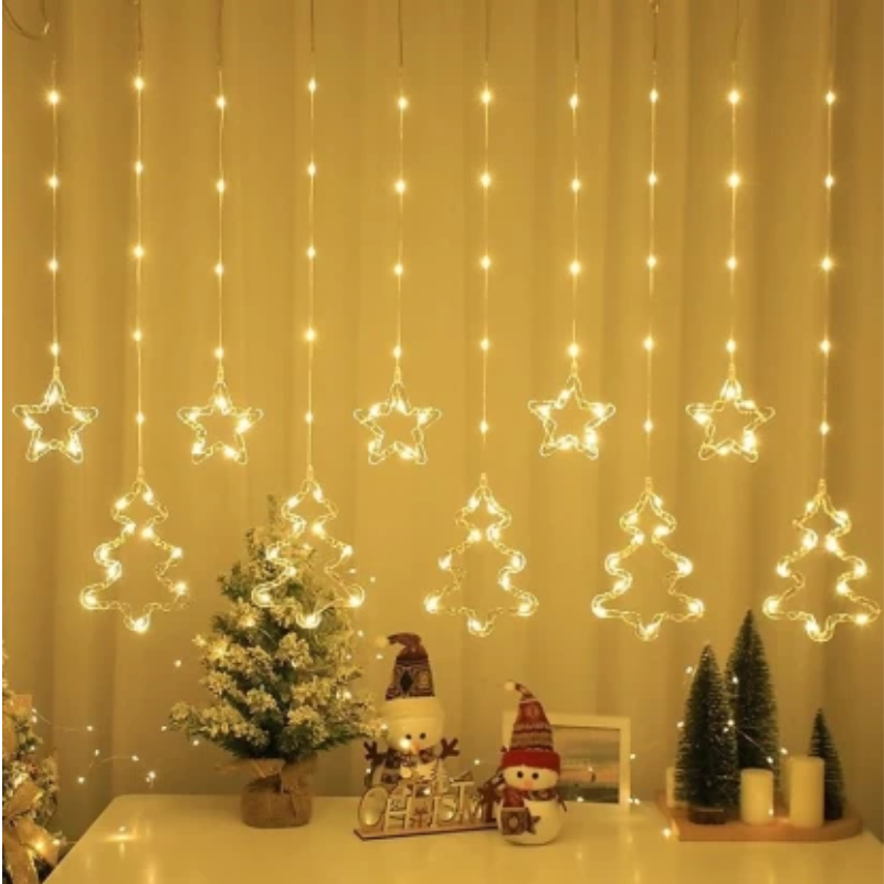 50 LED White Rice Fairy Lights – 17 cm Steady Bulb String Light (Pack of 1) – Indoor/Outdoor Decorative Curtain Lights for Christmas, Ramadan, Weddings & Parties