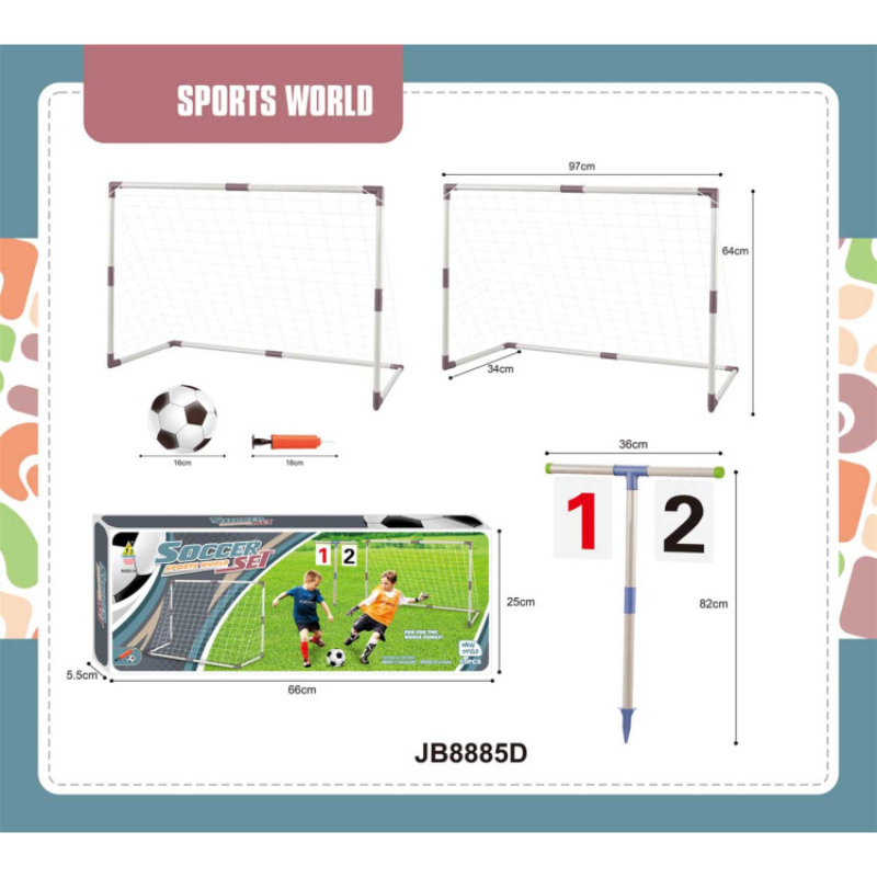 Kids Soccer Goal Set – Mini Football Net with Ball & Pump | Outdoor Sports Toy for Children