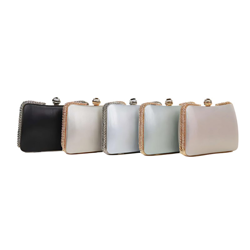 Elegant Evening Clutch Bags for Women – Luxe Hard Shell Design with Chain Strap | Tidagifts