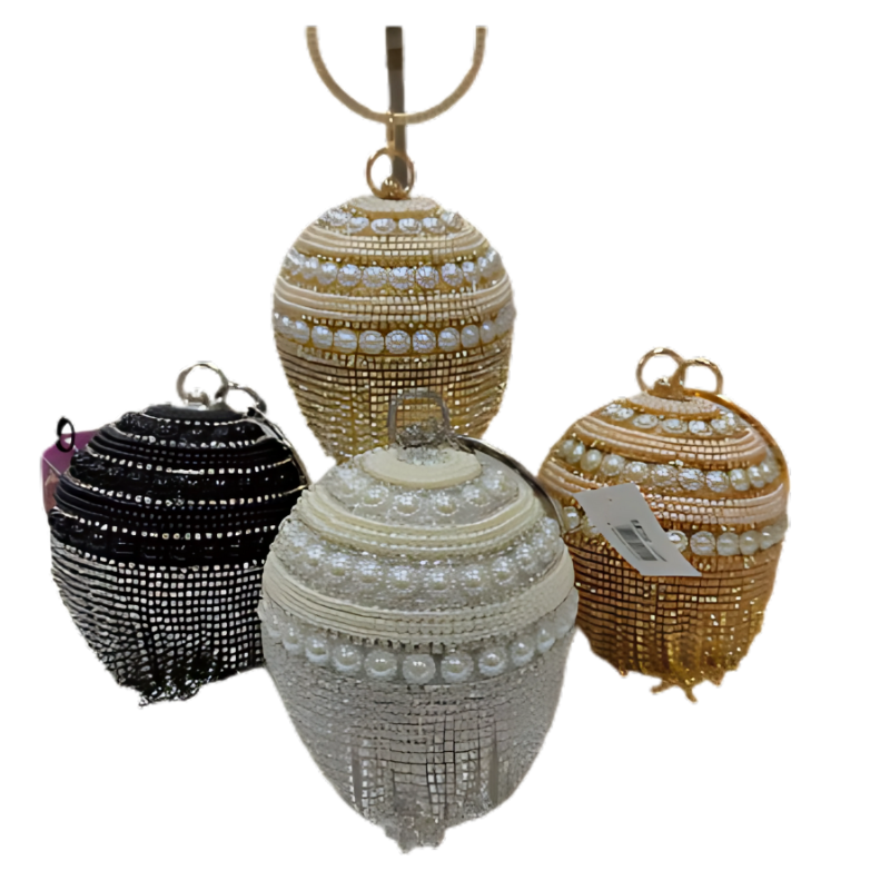 Elegant Beaded Pearl Clutch Bag – Luxury Evening Purse for Women