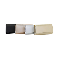 Elegant Metallic Clutch Purse - Evening Handbag for Women (Multiple Colors)