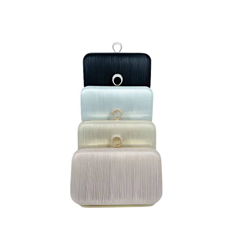 Elegant Ring Clasp Clutch Purse – Evening Bag for Weddings, Parties & Events