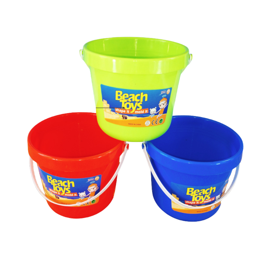 🪣 Kids Beach Sand Buckets – Colorful Summer Play Pails for Sand & Water Fun