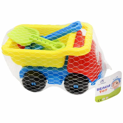 Kids Beach Toy Dump Truck Set – Sand Play Vehicle with Shovel and Rake
