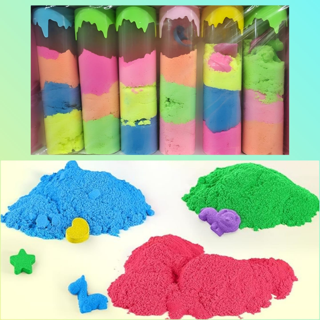 🏖️ Kinetic Sand Tube – Moldable Sensory Play Sand for Kids (5x13cm, Random Color)