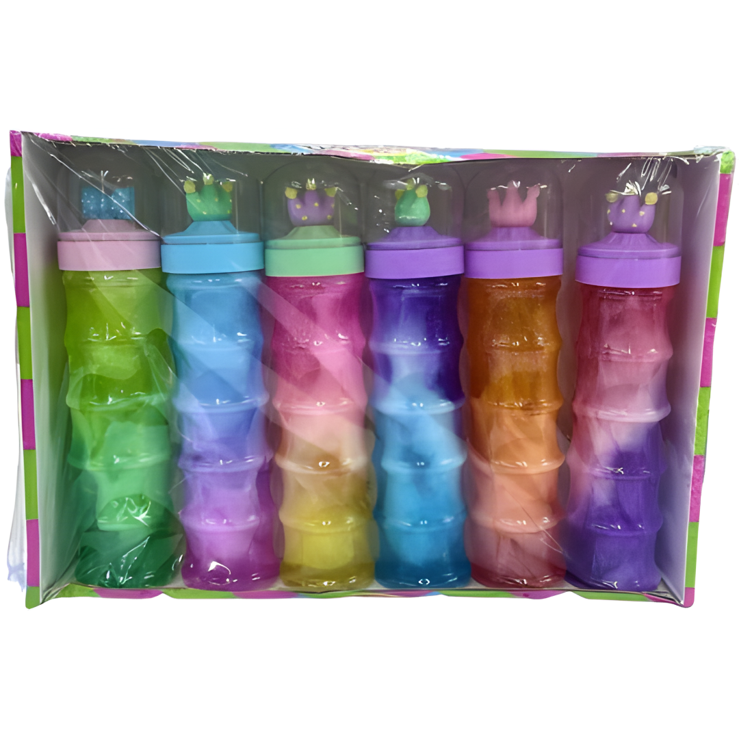 🌈 Rainbow Cotton Candy Slime Bottles – Fun, Stretchy, Multicolor Sensory Toy (Set of 6)