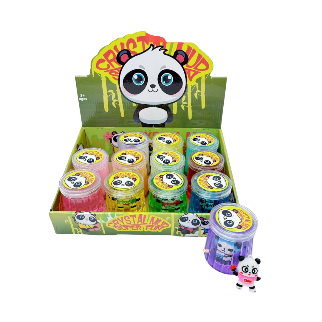 🐼 Crystal Mud Super Fun Panda Slime – Cute Panda Toy with Glitter Slime for Kids!
