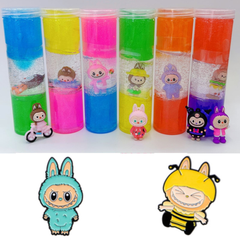 🧸 Cute Character Glitter Slime Tubes – 6-Pack Colorful Slime Set for Kids