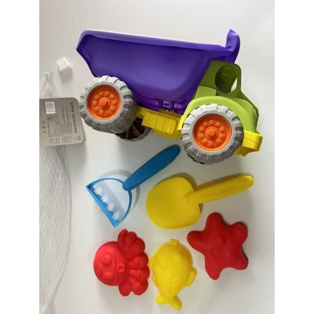 🚜 Kids Beach Sand Truck Toy Set – Dump Truck with Sand Molds & Tools for Outdoor Fun