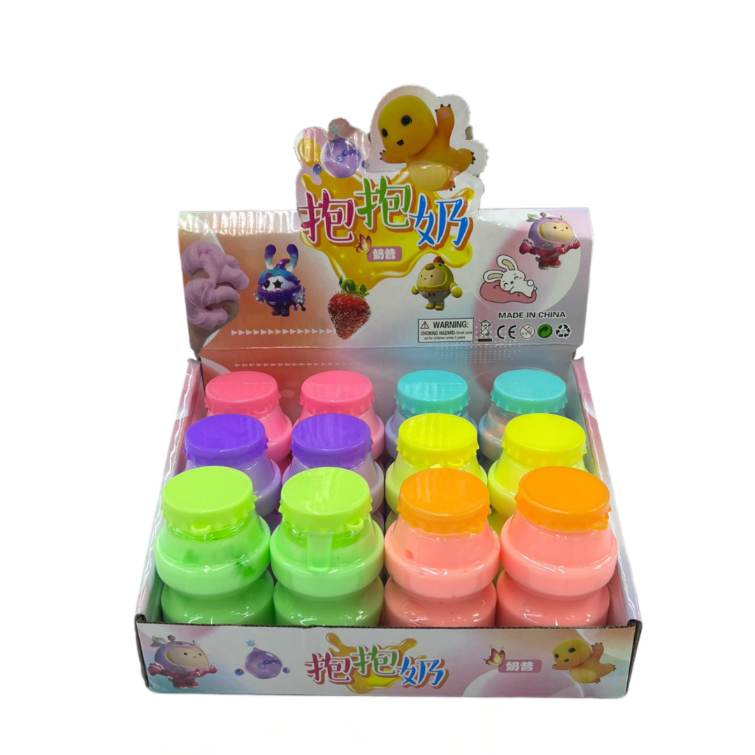 🥛 Pastel Slime Milk Bottle – Soft, Stretchy Fun for Kids!