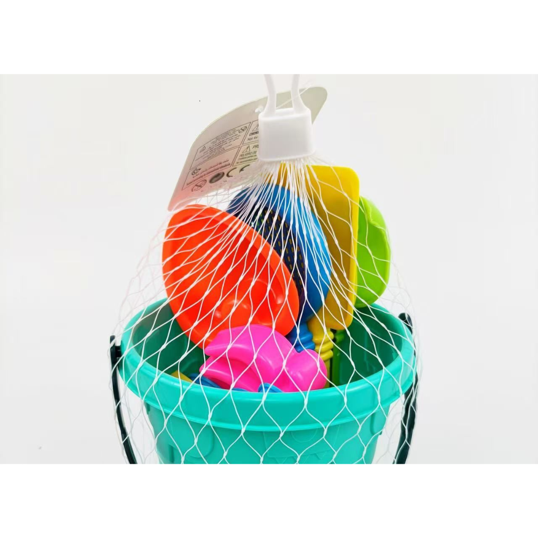🪣 Kids Beach Sand Bucket Play Set – 6-Piece Colorful Beach Toys for Summer Fun