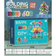 🌈 118-Piece Interlocking Flower Building Block Set – Creative STEM Toy for Kids (Ages 3+)