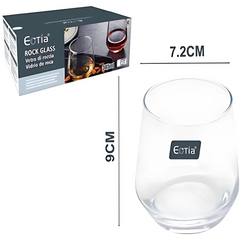 YD444743 385ml Rock Glass Set (Pack of 6) – Clear Water & Juice Tumblers for Whiskey & Cocktails