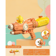 🦆 Cartoon Duck Electric Water Gun – Rechargeable Dual Nozzle Blaster for Kids