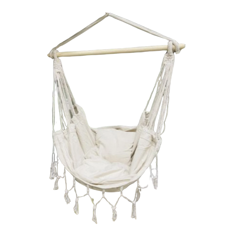 Premium Indoor & Outdoor Hammock Chair Swing with Removable Support Rod – Stress Relief, Stylish & Durable